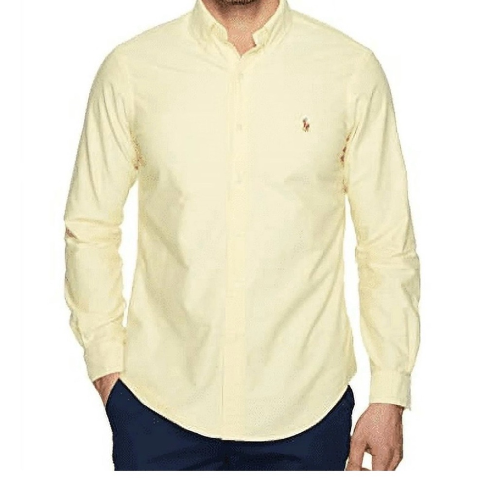 NEW Ralph Lauren Mens Classic Fit Long Sleeve Solid Oxford Shirt Size XL